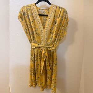 Max Studio Yellow Floral Maxi Dress